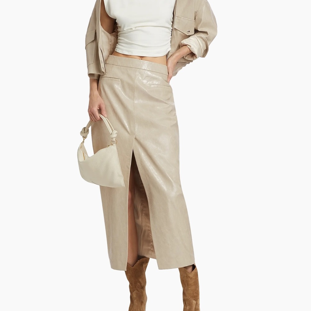 Lamarque Cream Midi Skirt
